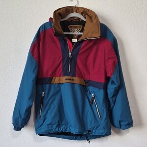 Obermeyer Retro Blue and Red Ski Jacket